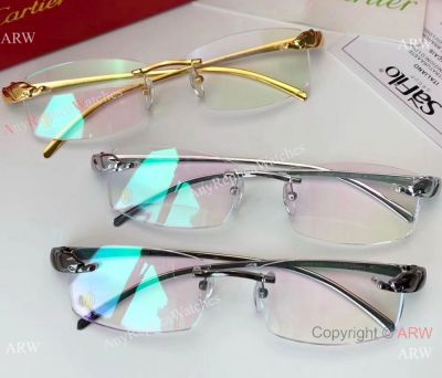Newest Copy Cartier Leopard Eyeglasses Titanium Frame